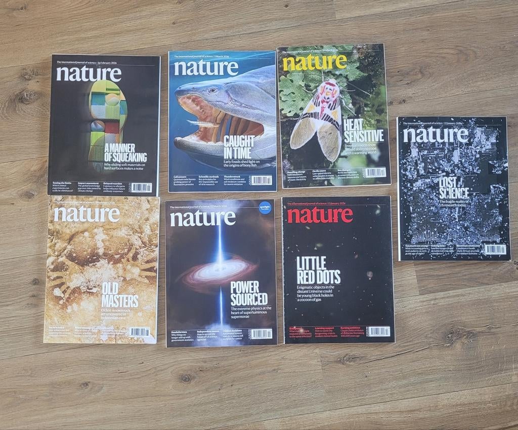 Natuur magazines - Diverse edities van Nature, Boeken, Ophalen of Verzenden, Gelezen, Natuur algemeen