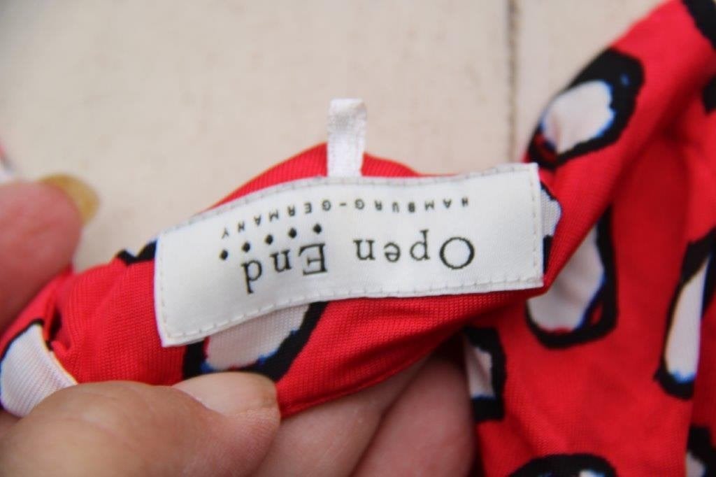 Jurk rood/ wit Open End mt 48 Vaste prijs, Kleding | Dames, Ophalen of Verzenden, Zo goed als nieuw, Rood, Maat 46/48 (XL) of groter