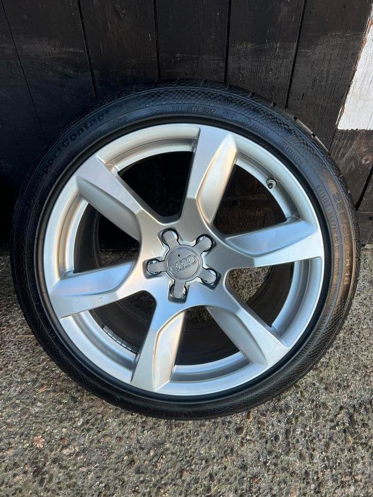 Originele Audi R8 velgen a4 a5 tpms 18? zomer set 7mm contin, Niet ingevuld, 18 inch, Gebruikt, 285 mm