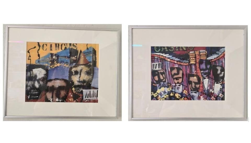 Ingelijste afdrukken Herman Brood in luxe lijst, Antiek en Kunst, Ophalen of Verzenden, Ingelijst, Print, Abstract