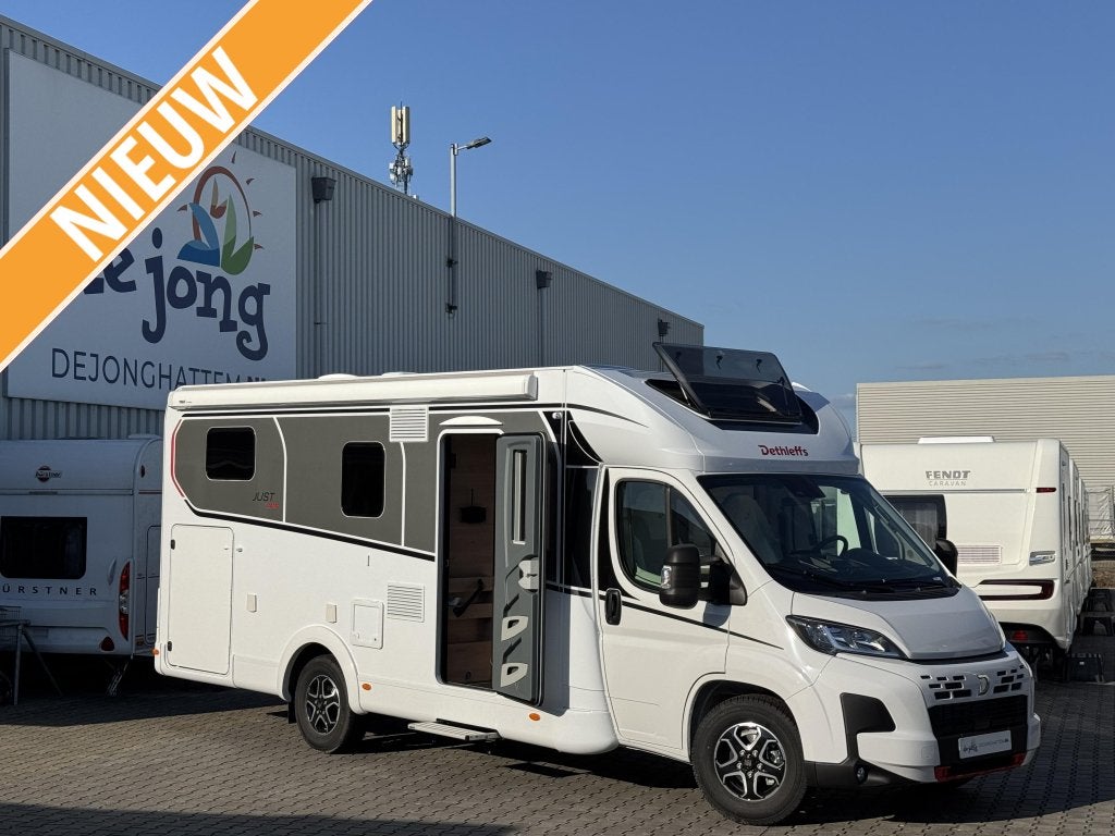 Dethleffs Just Camp T 7052 EB - Model 2027 - Hefbed -, Caravans en Kamperen, Automaat, Koelkast, Ringverwarming, 7 tot 8 meter
