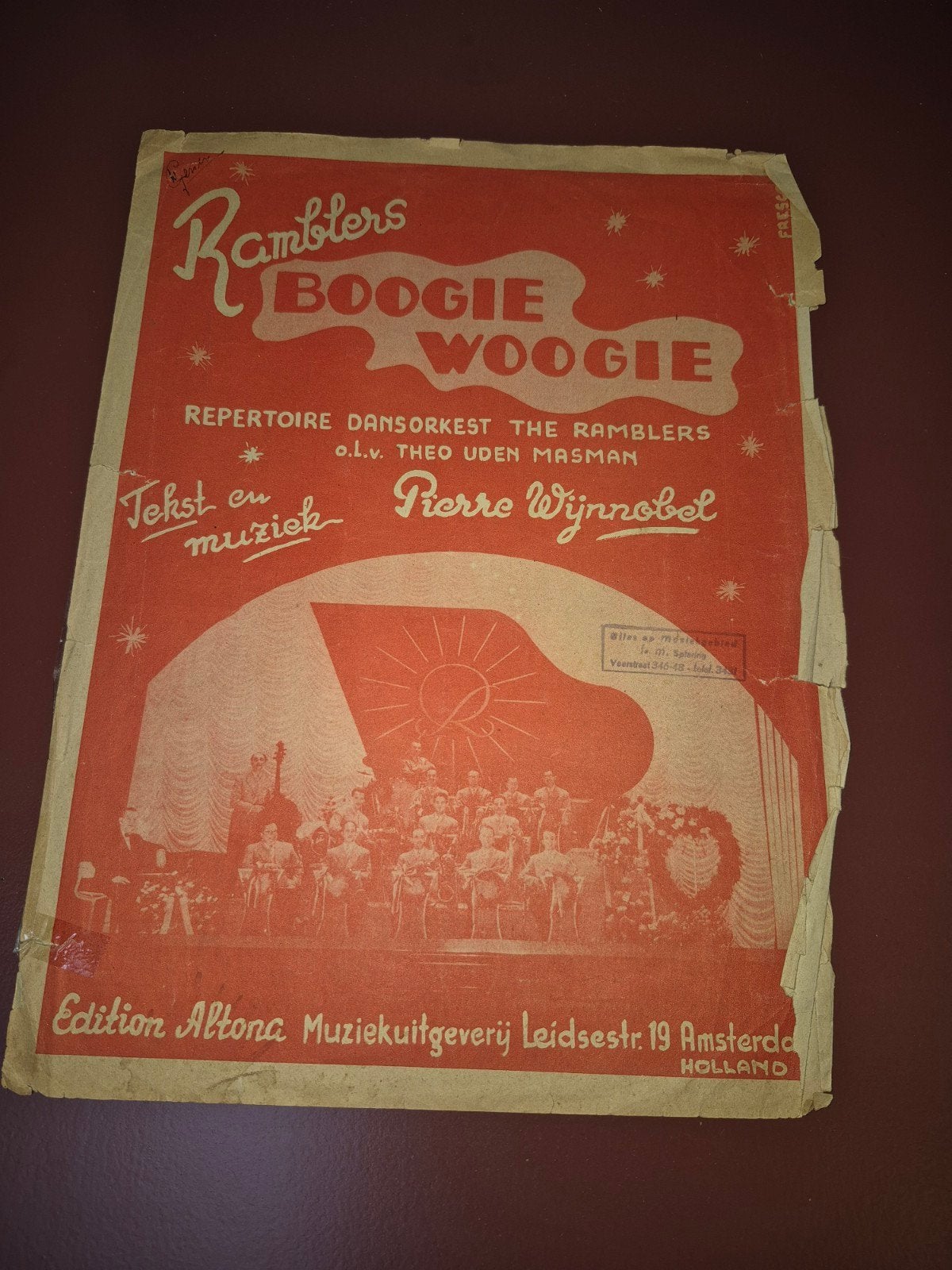 Ramblers Boogie Woogie bladmuziek - Pierre Wijnnobel, Ophalen of Verzenden
