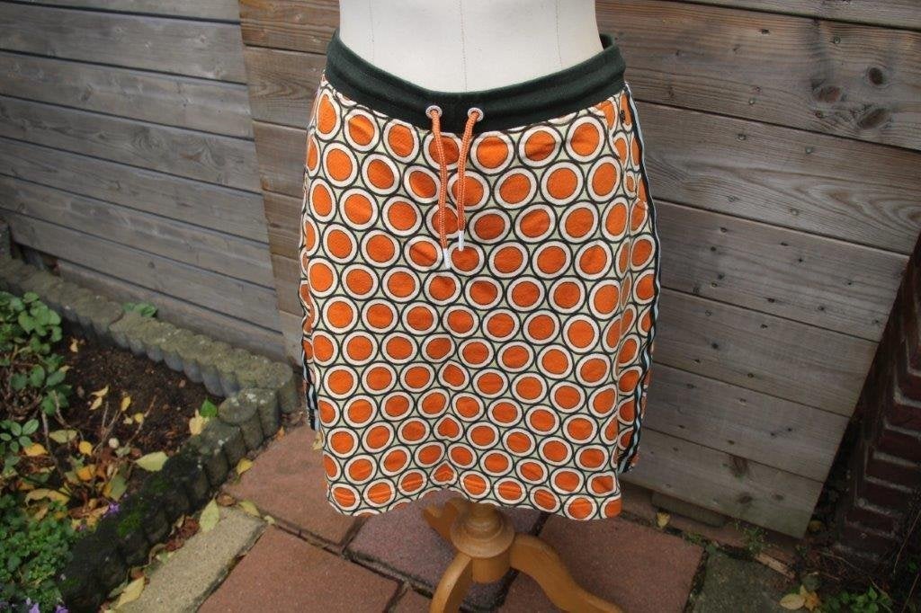 Rok oranje/ groen 4Funky Flavours mt S Vaste prijs, Ophalen of Verzenden, Zo goed als nieuw, Knielengte, Maat 36 (S)