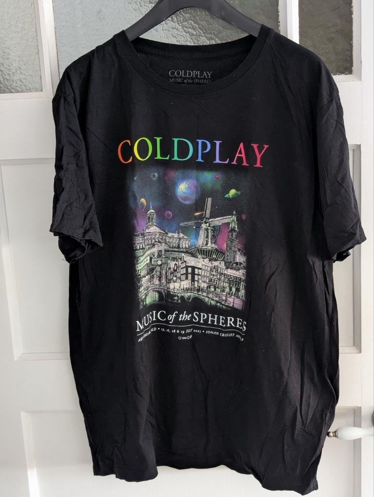 Coldplay Music of the Spheres Tour T-shirt 2023, Verzenden, Zwart, Overige maten, Zo goed als nieuw