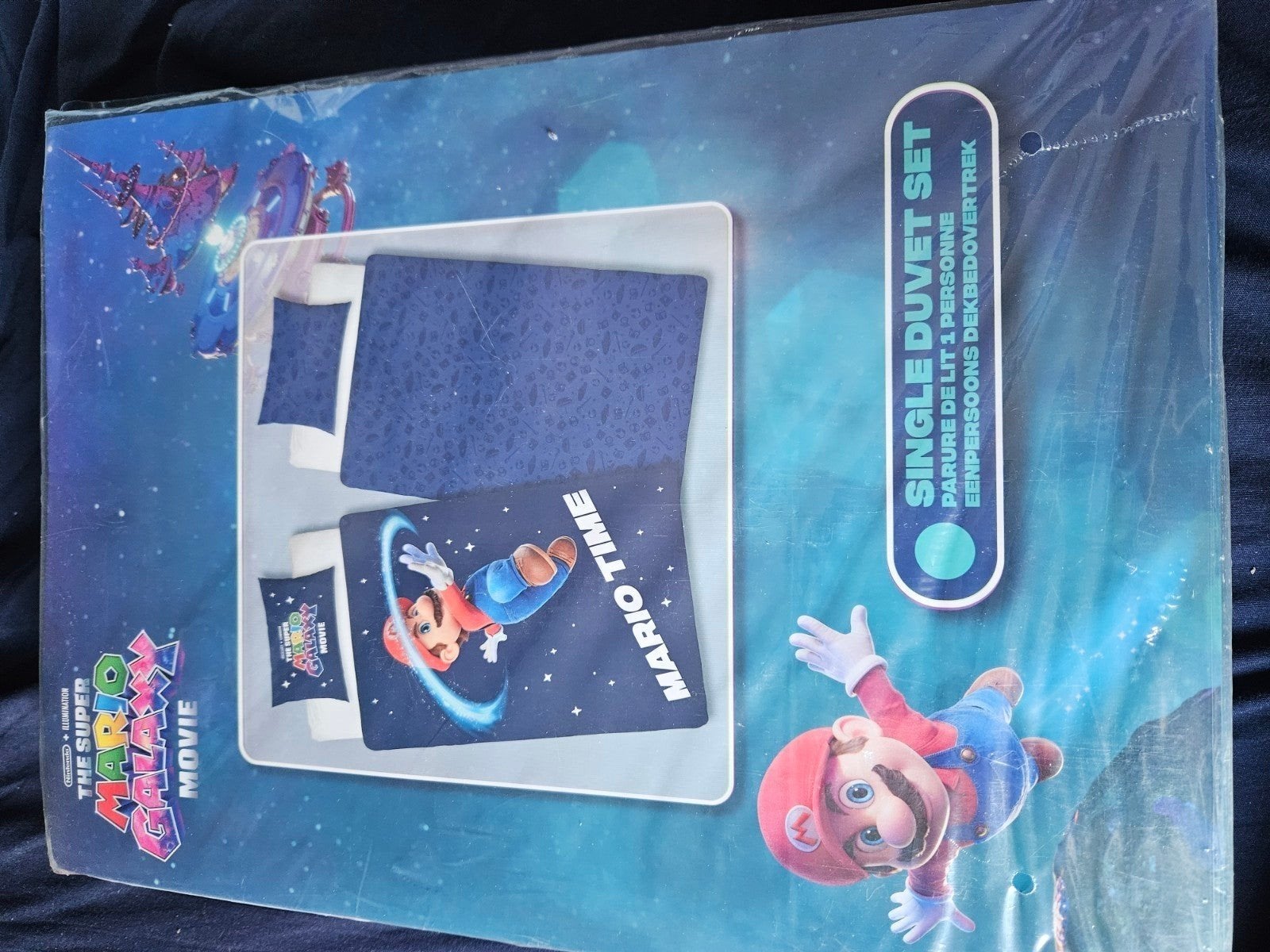 Super Mario Galaxy Movie Eenpersoons Dekbedovertrek, Ophalen of Verzenden