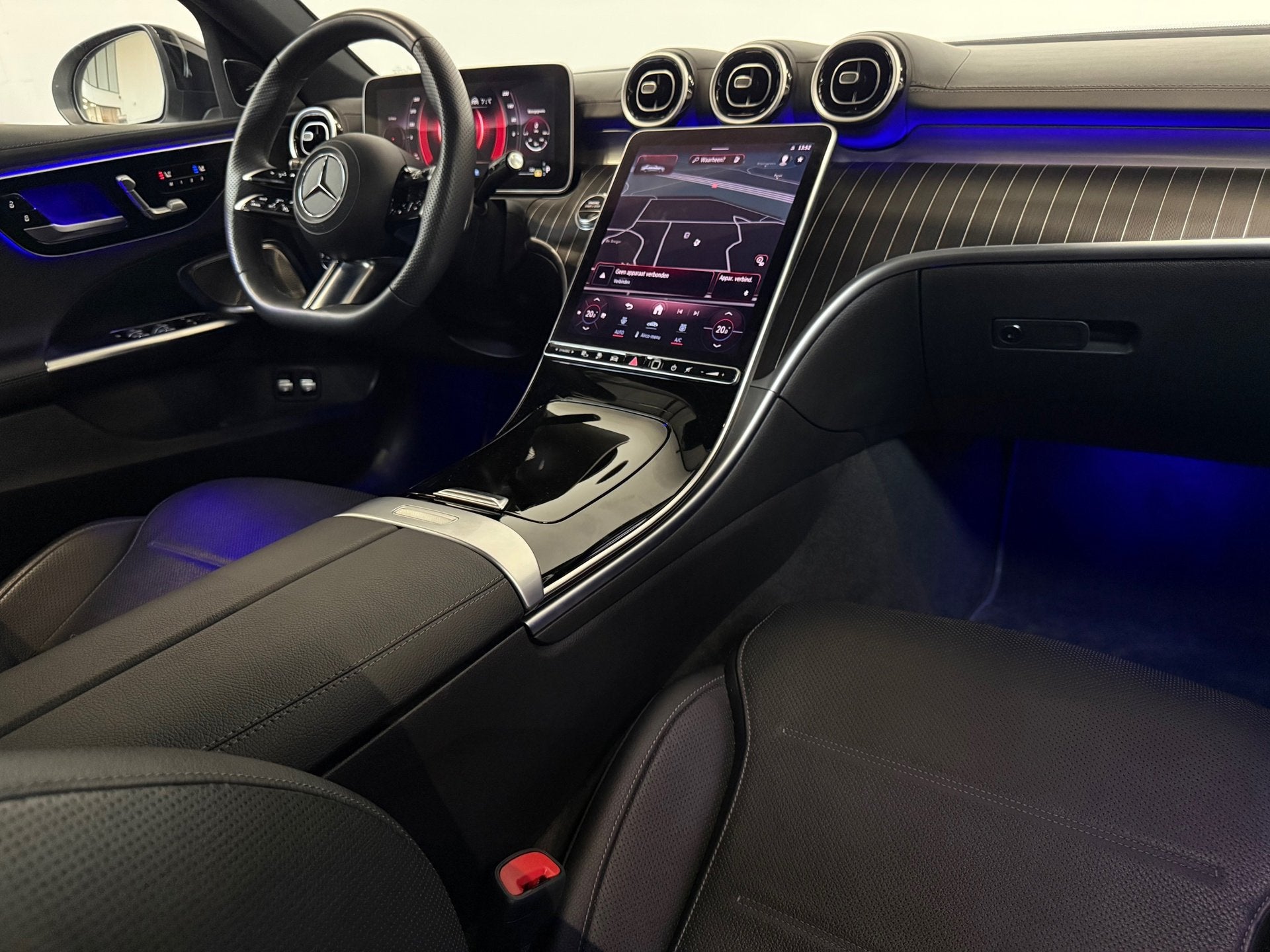 Mercedes-Benz C-klasse 300 e AMG Pano Memory Burmester Distr, Automaat, Achterwielaandrijving, Gebruikt, Zwart