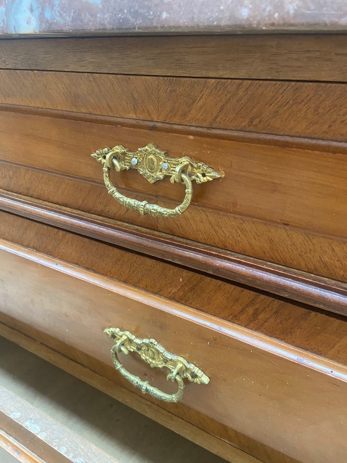 Frans commode kast met marmer en spiegel, Ophalen