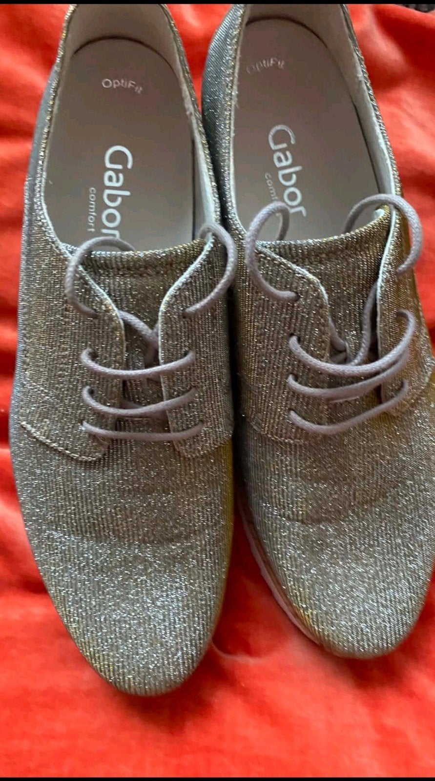 Gabor Comfort Goud Glitter Veterschoenen Maat G, 6, 39, Overige kleuren, Instappers, Gabor, Ophalen of Verzenden