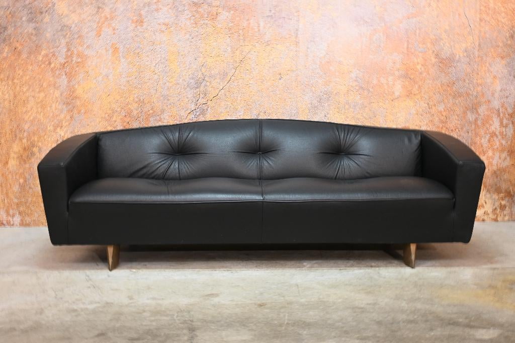 ZGANieuw! unieke zwarte leren Montis Riva design bank