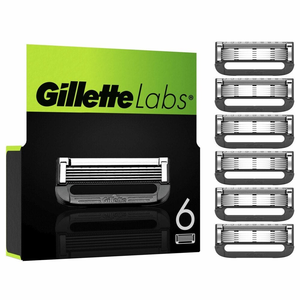 Gillette Labs Navulmesjes 6 Stuks, Ophalen, Nieuw, Gehele gezicht