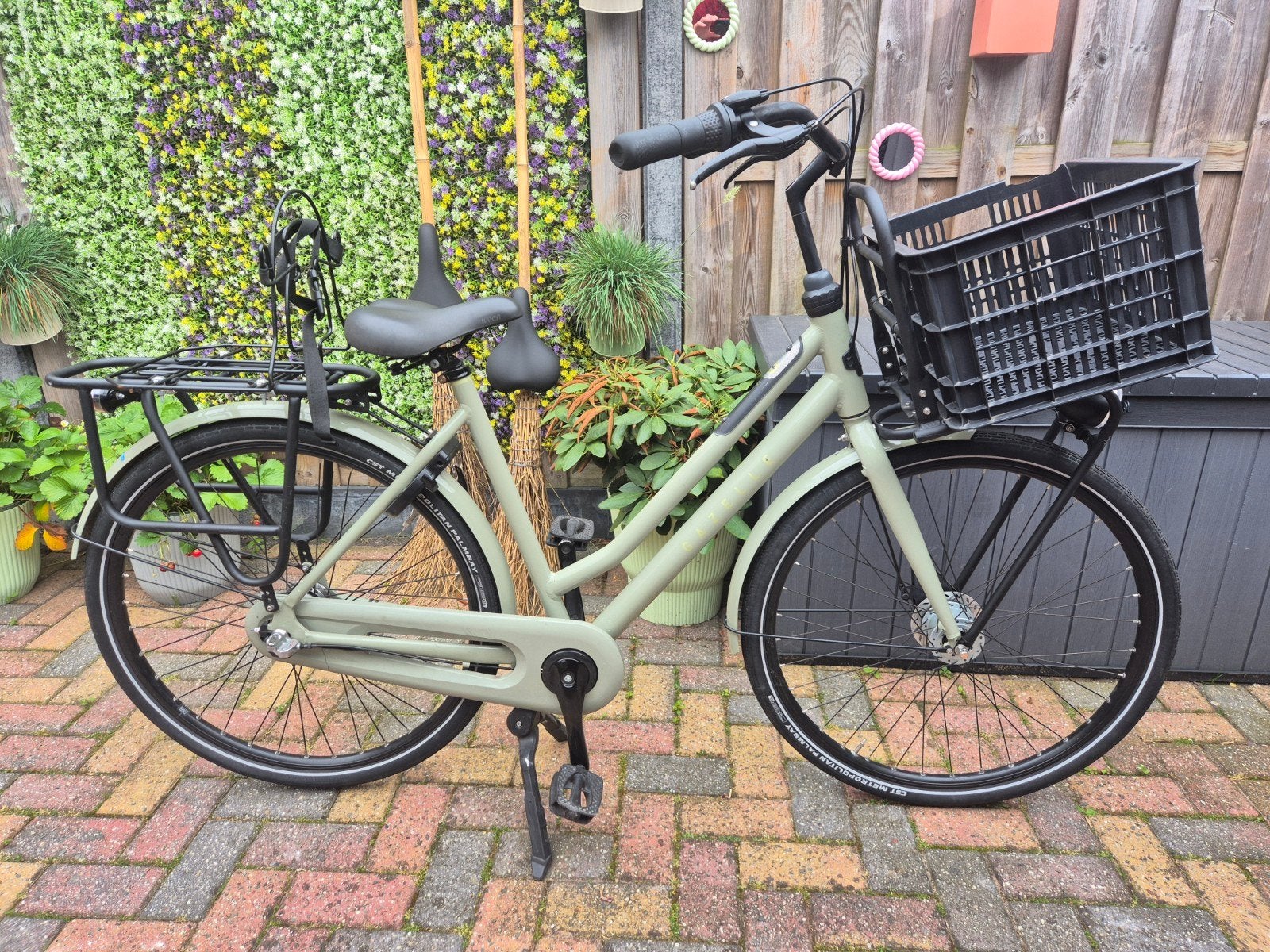 Gazelle Heavy Duty transportfiets met voordrager, Ophalen, Versnellingen, Gazelle, Trommelrem