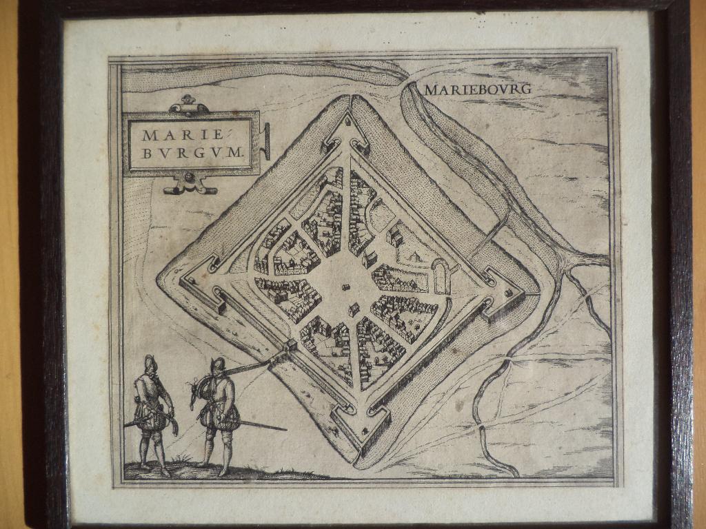 Marieburgum Kopergravure ca1580 Braun & Hogenberg Mariebourg, Ophalen of Verzenden
