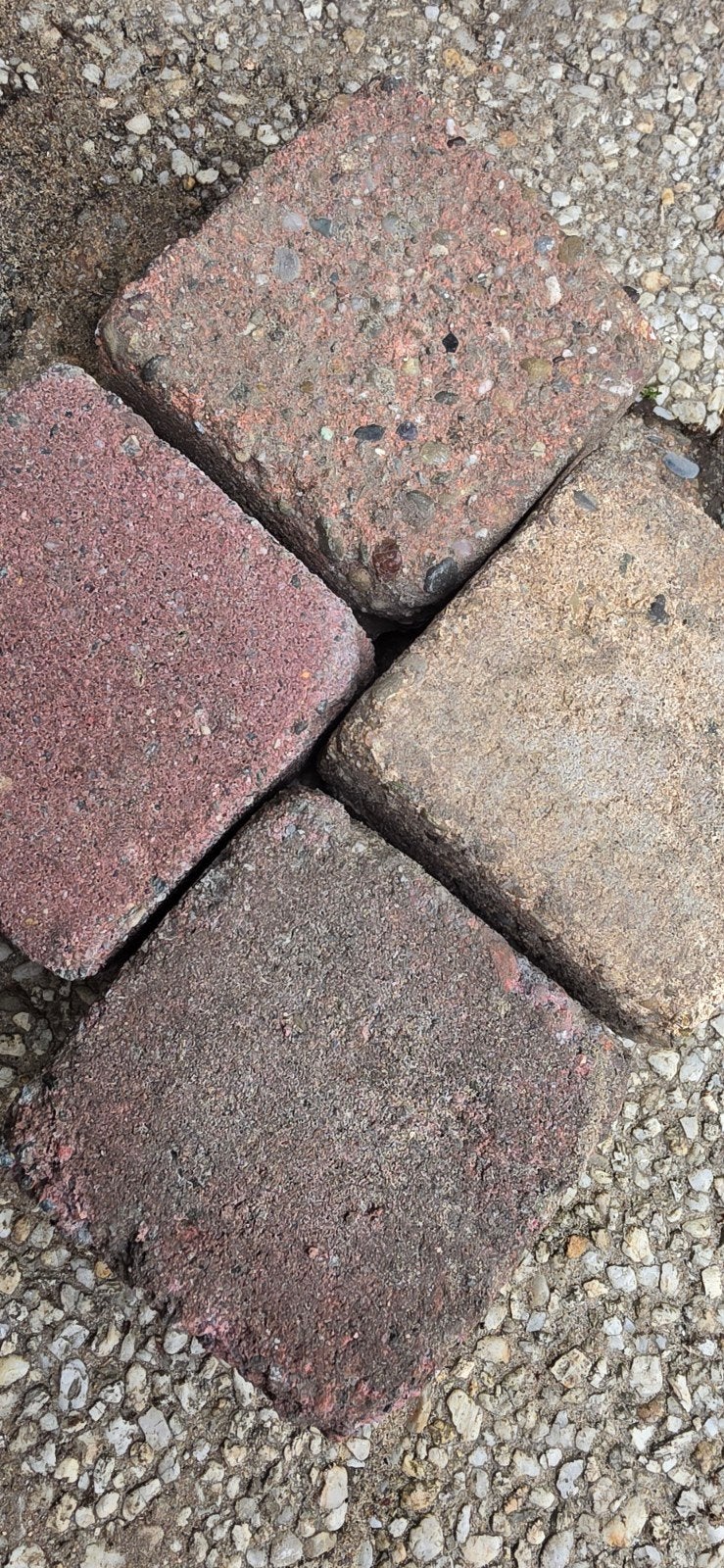 Steentjes in verschillende kleuren 10x10x6cm, Tuin en Terras, Tegels en Klinkers, Ophalen of Verzenden, Gebruikt, Beton, Klinkers
