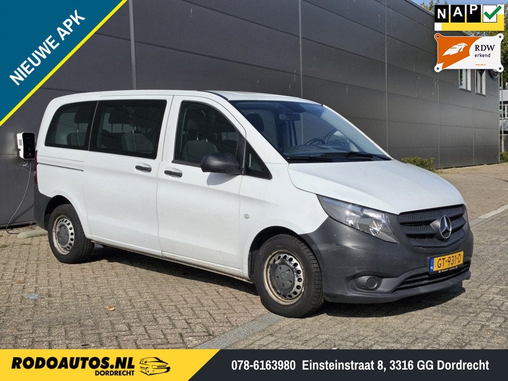 Mercedes-benz Vito Tourer 109 CDI Base Lang 9-Pers. Airco, Gebruikt, Euro 6, 4 cilinders, 255 €/maand