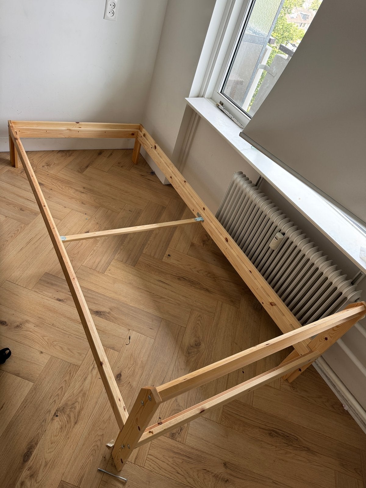 Bed 90x200 ikea, Ophalen, 90 cm, Eenpersoons, Wit