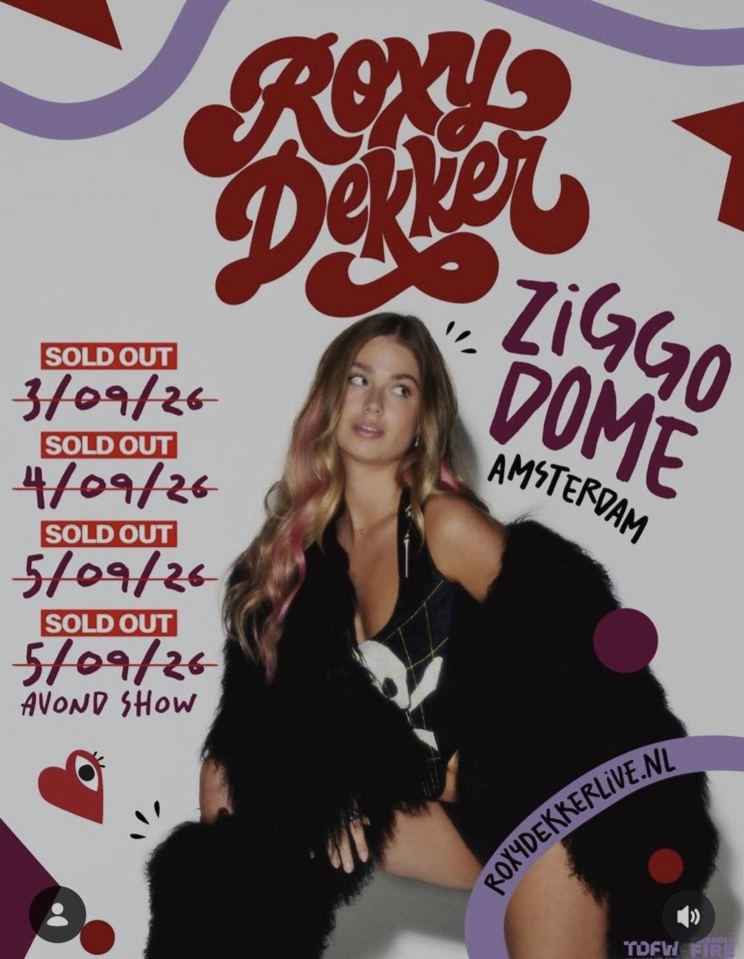 1 Ticket middag show 5 Sept Roxy Dekker 15:00

70 Euro, Tickets en Kaartjes