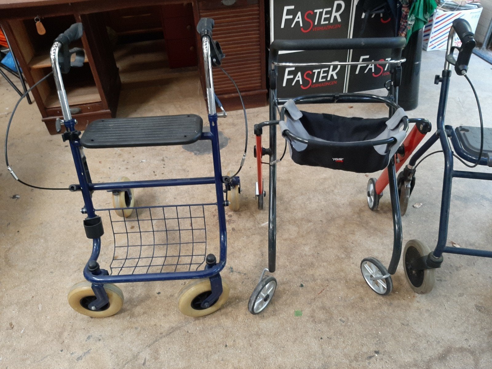 4 Rollators. Voor binnen of buiten., Ophalen, Opvouwbaar, Gebruikt