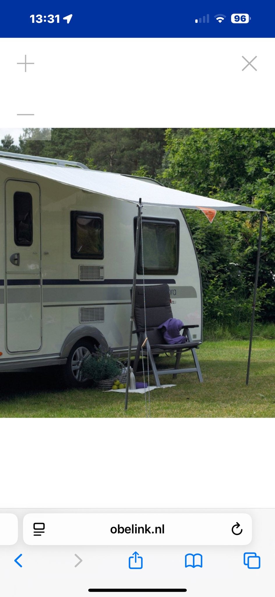 Isabella Shadow luifel 400cm met zijwand - snel op te zetten, Caravans en Kamperen, Voortenten en Luifels, Ophalen, Zo goed als nieuw