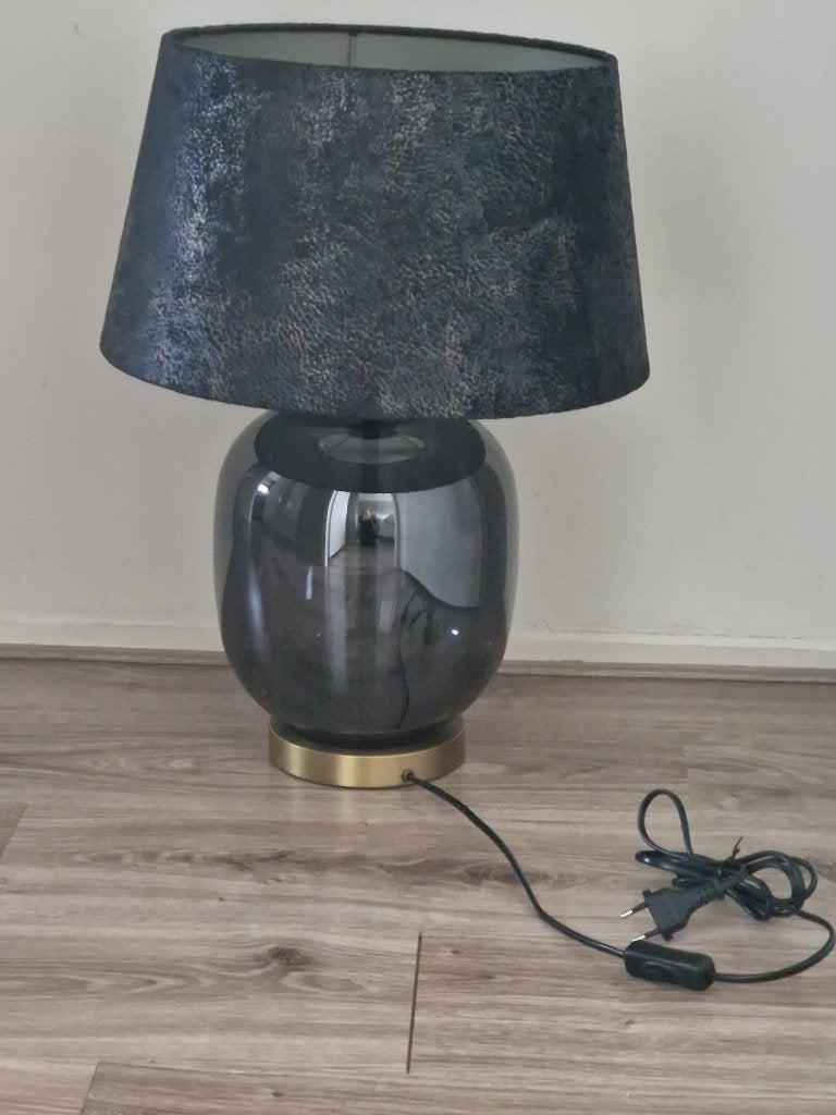 Hotelchique tafellamp, 50 cm, Overige merken, Met kap, Zwart