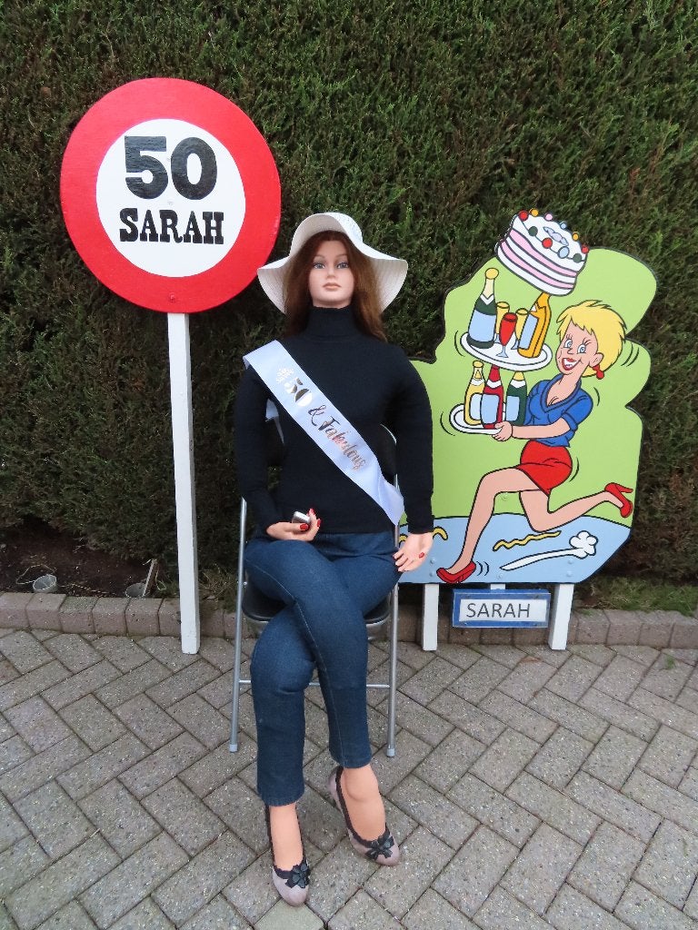 Sarah pop + 50 bord + feestbord afb naar keuze, Ophalen, Nieuw, Abraham of Sarah