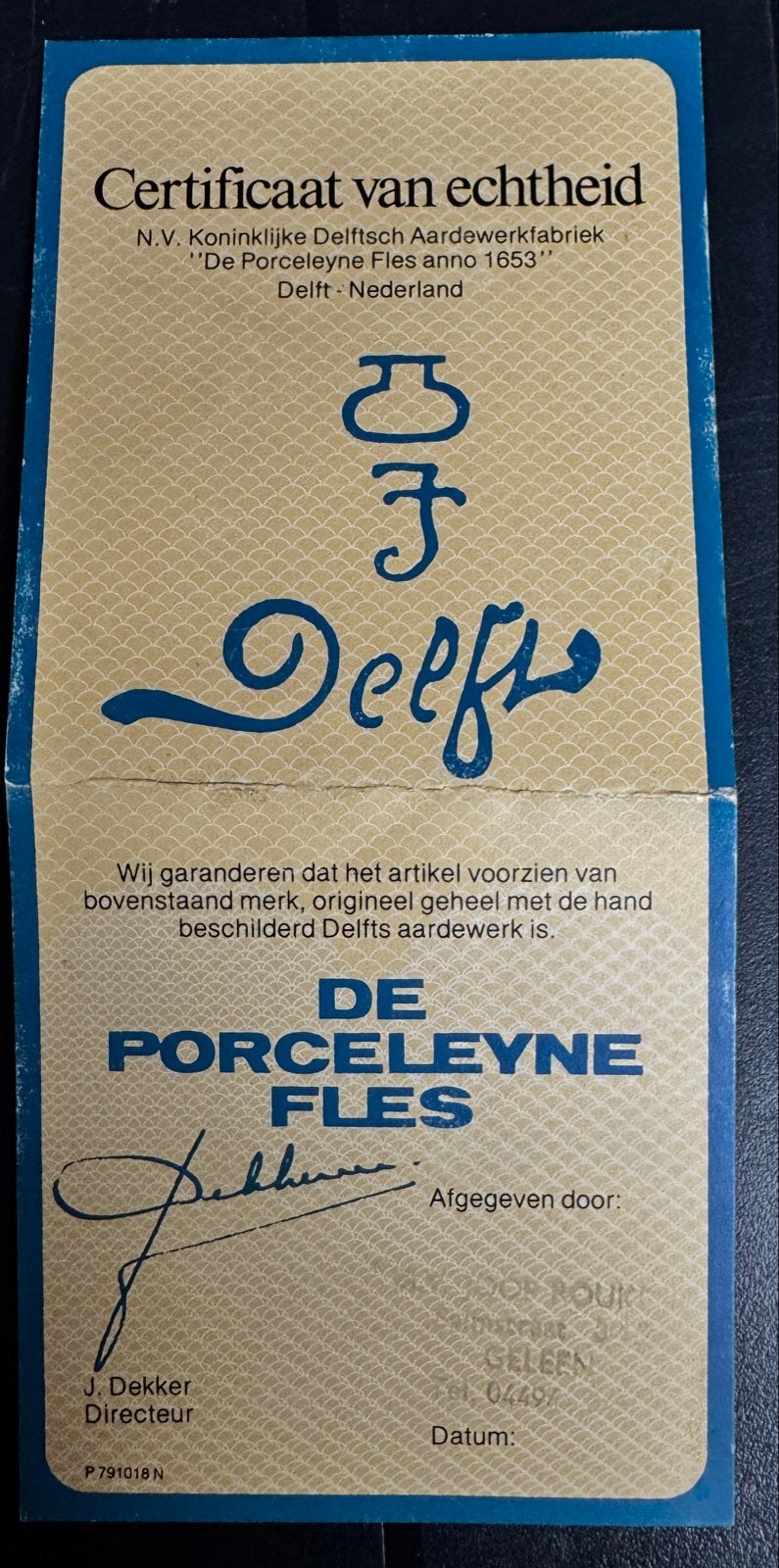 Set van 4 handgeschilderde Delfts aardewerk tegels, Antiek en Kunst, Ophalen