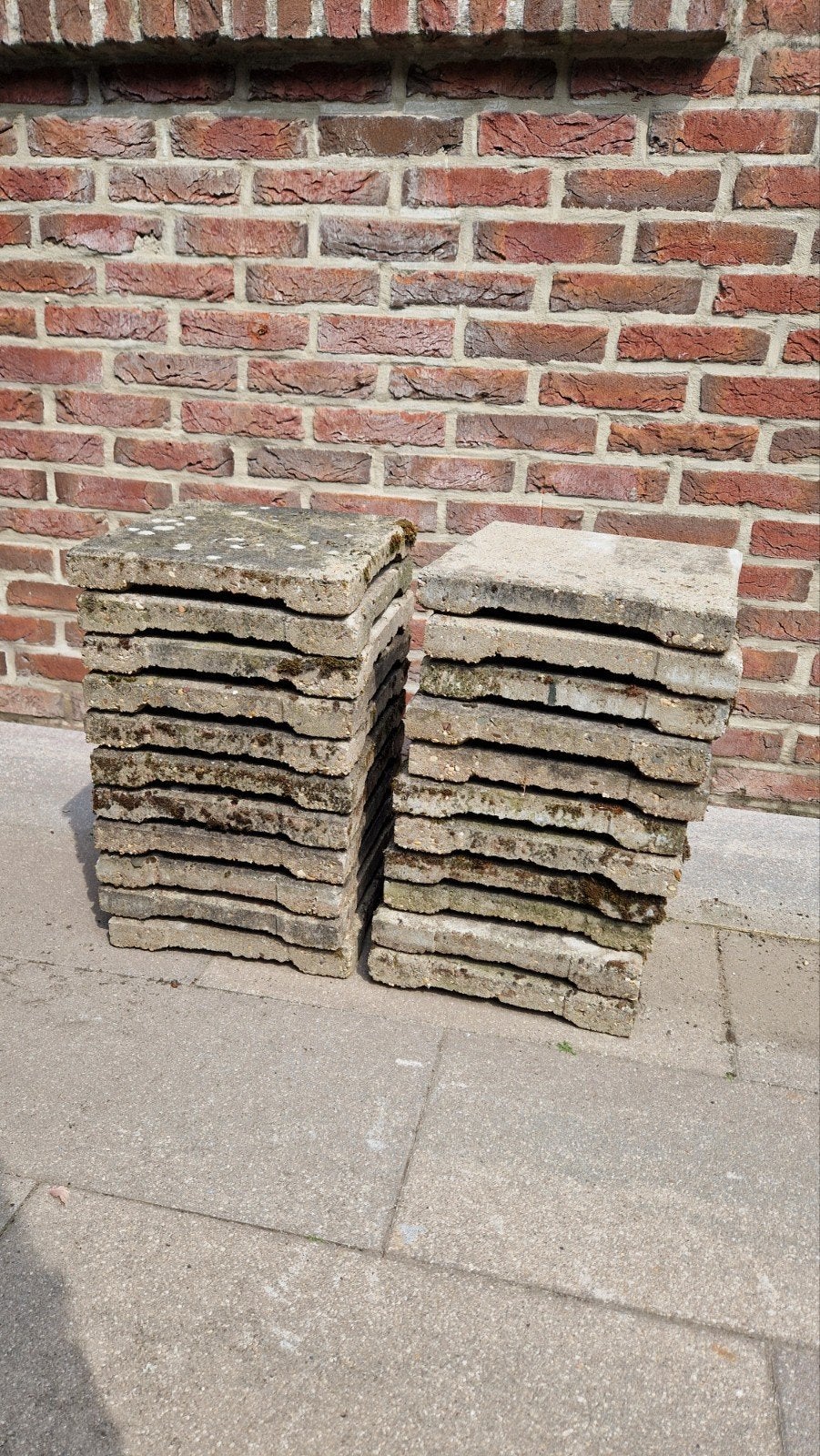 22 gebruikte terras tegels voor op dakterras/balkon, Ophalen, Gebruikt, Minder dan 5 m², Beton