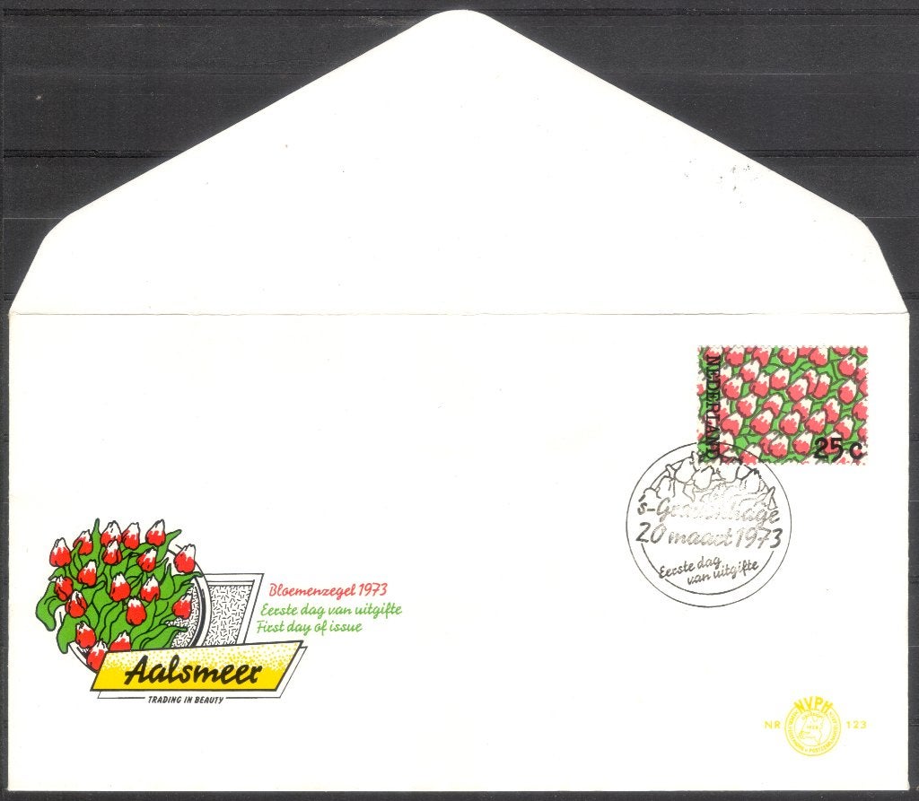E123 - Bloemen Aalsmeer - Tulpen - Bloemenzegel 1973, Verzenden, Onbeschreven, Nederland