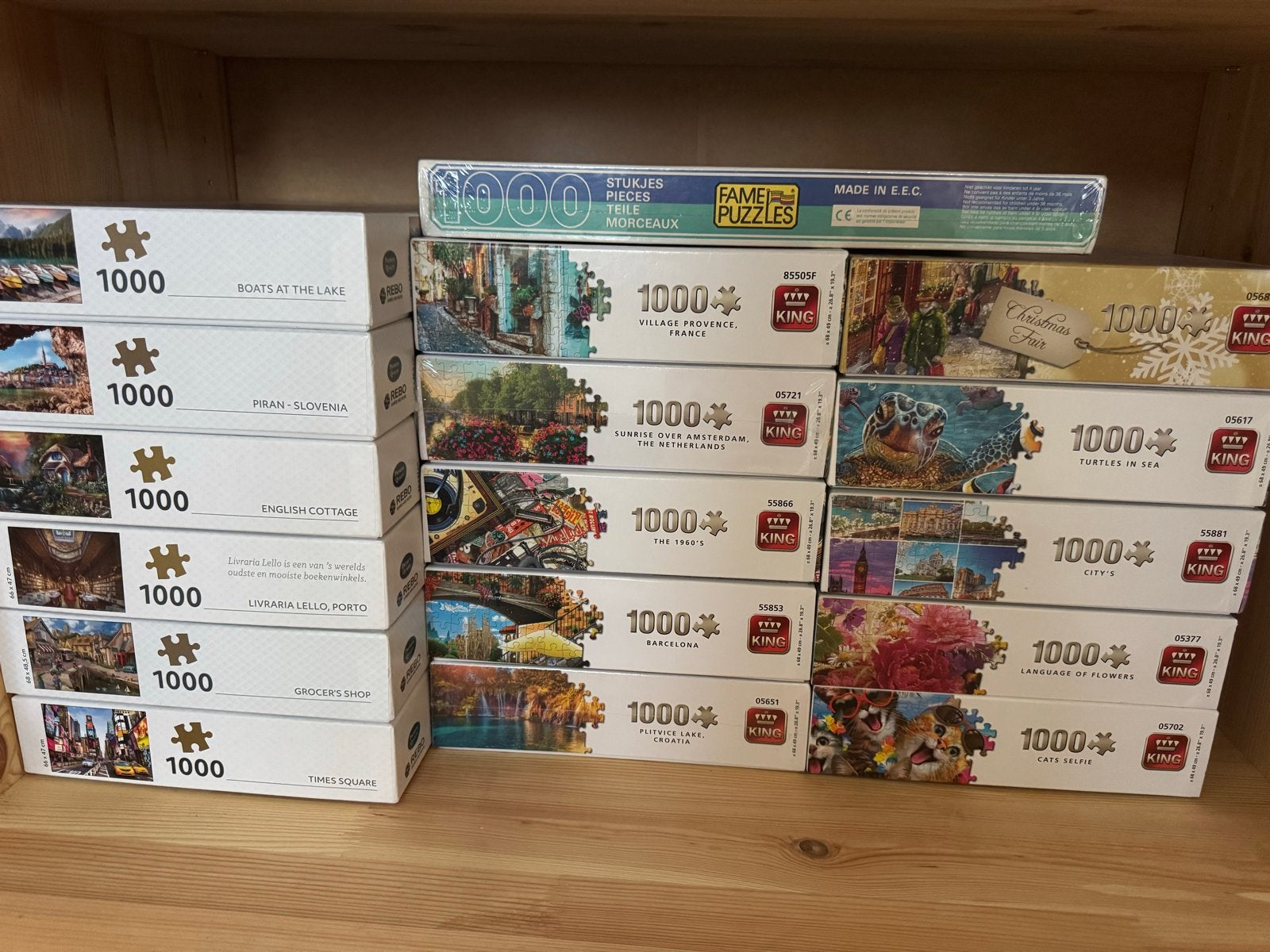17x 1000-stukjes legpuzzels - King & Fame Puzzles, Hobby en Vrije tijd, Denksport en Puzzels, Ophalen of Verzenden, 500 t/m 1500 stukjes