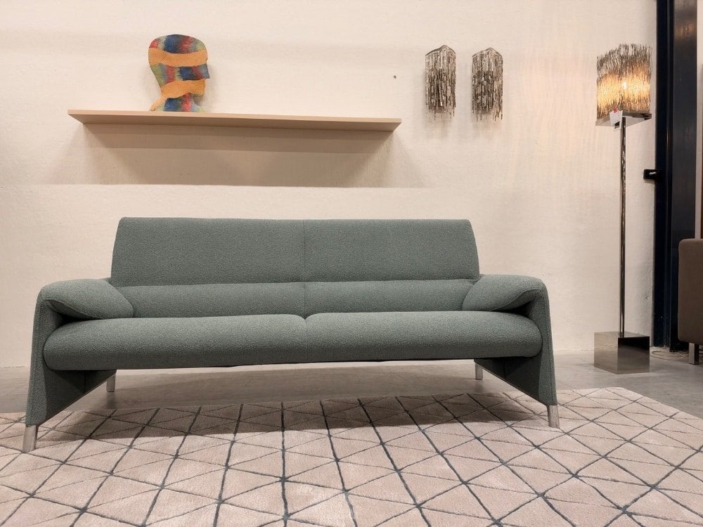 Nieuw Leolux Felizia Bank 3 zits blauw stof 210, Leolux, Info@leolux.nl, 75 tot 100 cm, Ophalen of Verzenden
