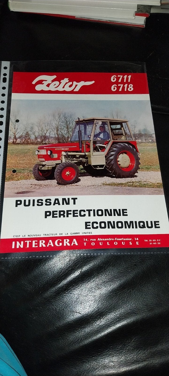 Zetor 6711 6718 trekker folder traktor brochure, Ophalen of Verzenden