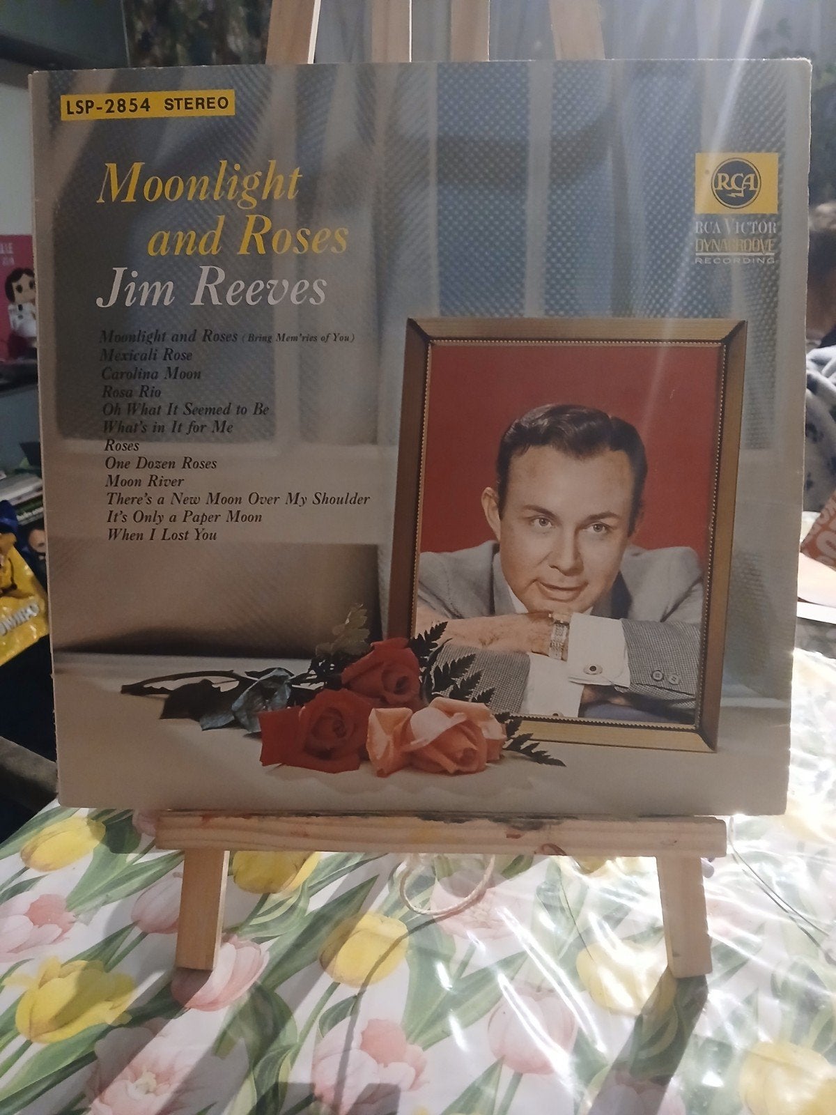 Jim Reeves - Moonlight and Roses LP (Stereo), LP, Gebruikt, Pop, Ophalen of Verzenden