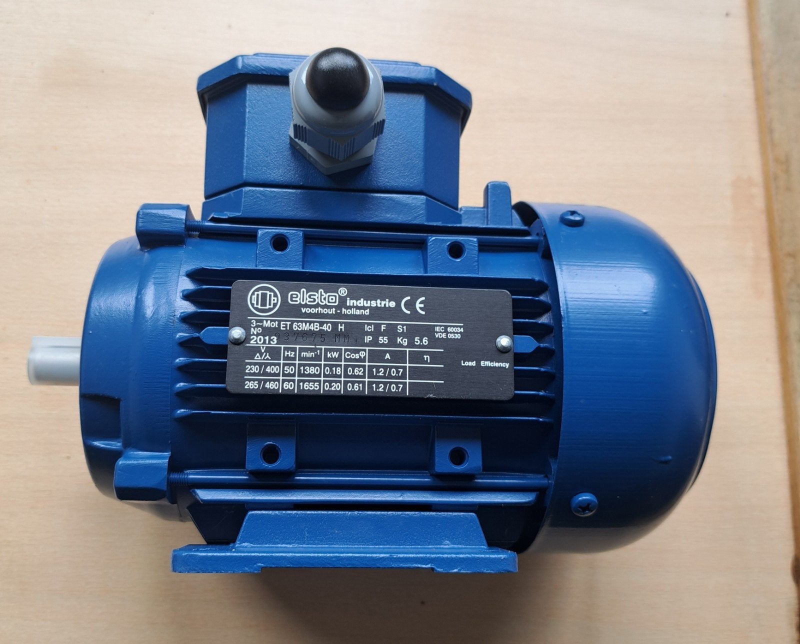 Elsto Industrie 3-fase Elektromotor 0.18kW 1380 RPM, Doe-het-zelf en Verbouw, Ophalen, Nieuw, Elektromotor, Minder dan 1400 rpm