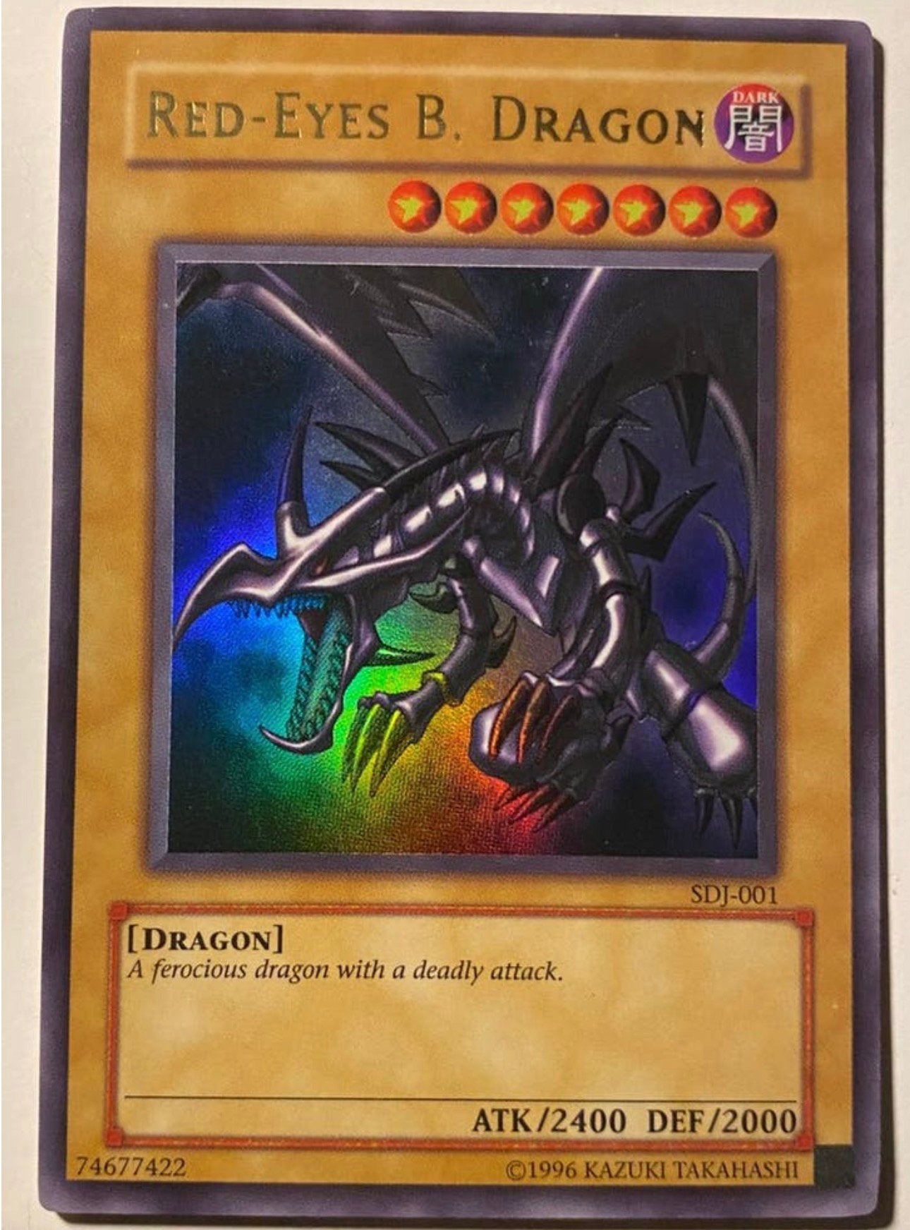 Yu-Gi-Oh! Red-Eyes Black Dragon SDJ Old US Print !, Hobby en Vrije tijd, Verzamelkaartspellen | Yu-gi-Oh!, Ophalen of Verzenden