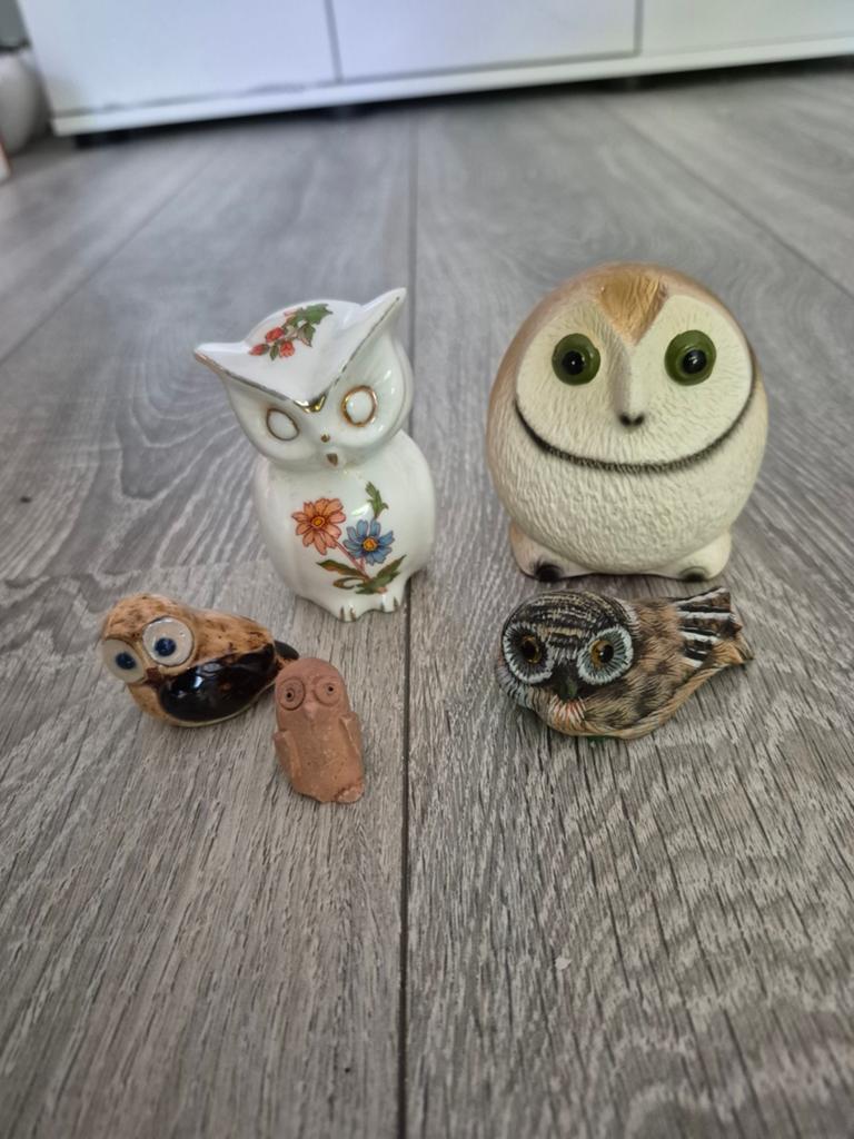 Set van 4 Uilen Beeldjes - Decoratieve Uilen nr4, Ophalen of Verzenden