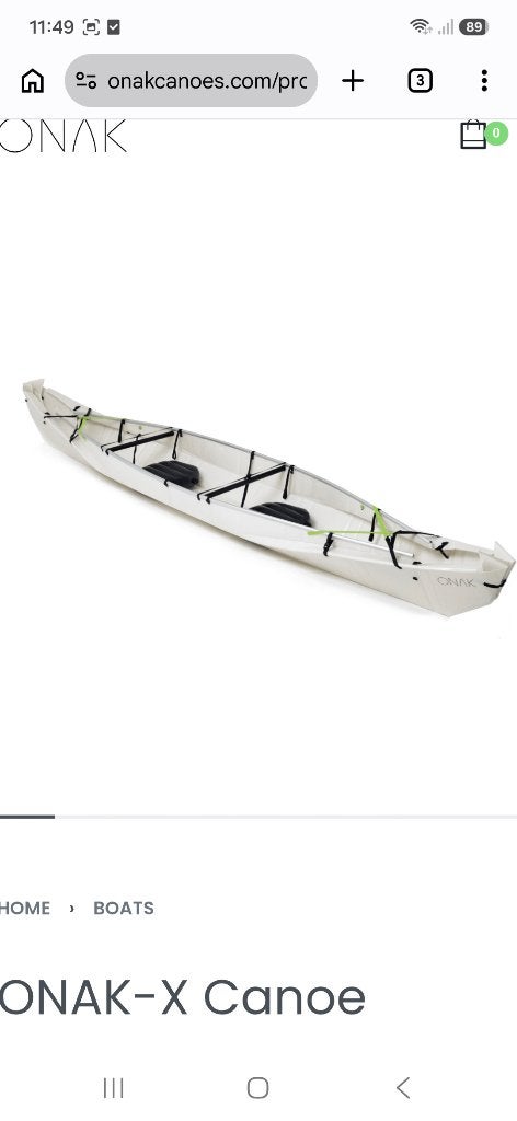 Onak x 2 pers. Vouwkano, Watersport en Boten, Ophalen, Met peddels, Overige typen, Nieuw
