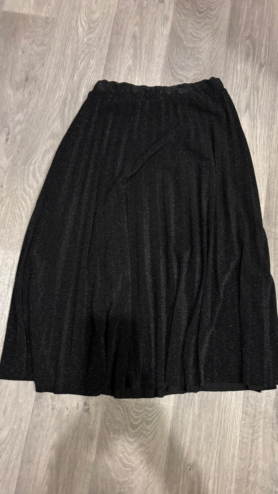 Zwarte plisse glitter rok, Ophalen of Verzenden, Zo goed als nieuw, Maat 36 (S)