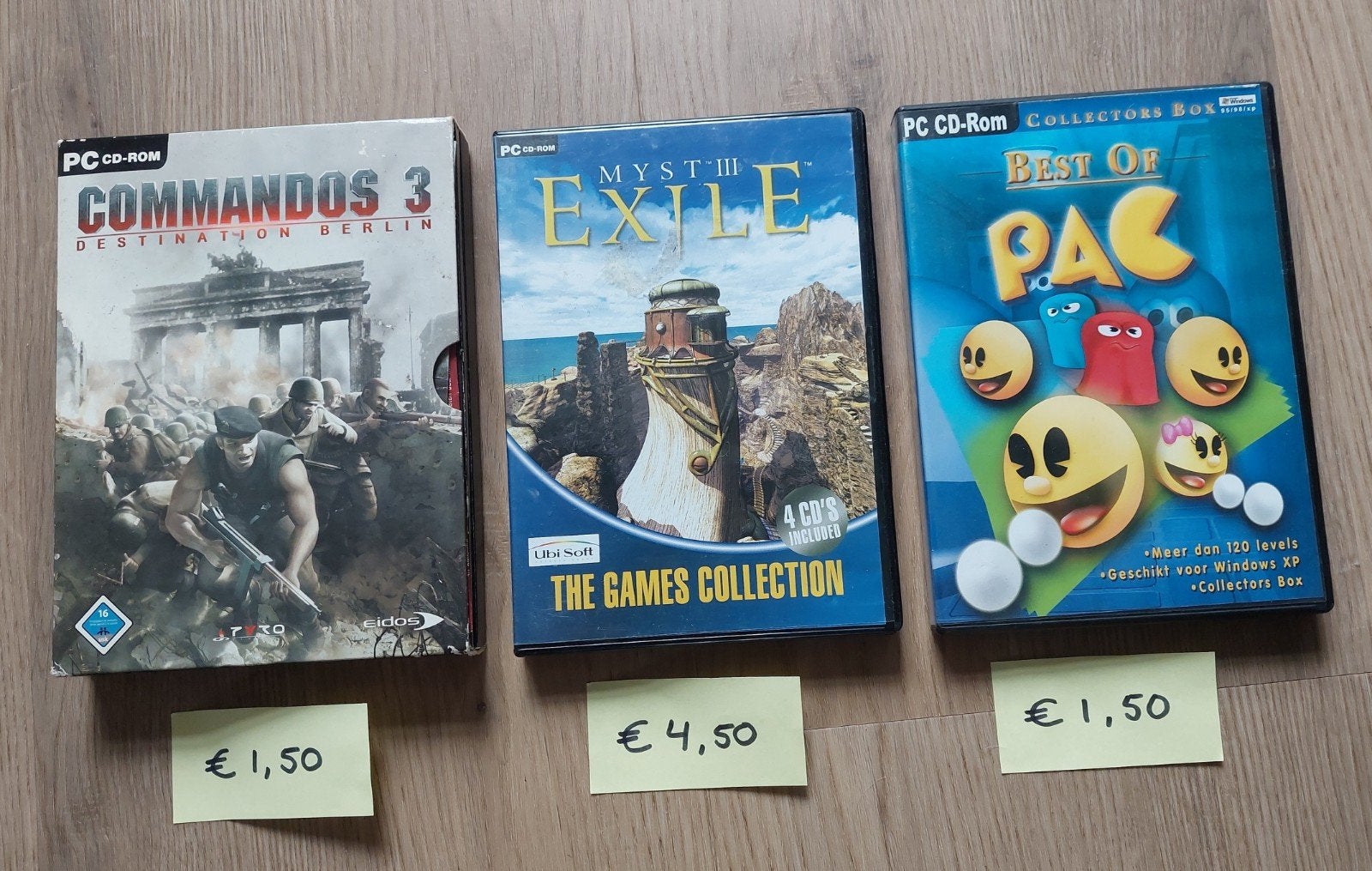 PC CD ROM  Commandos Pac man Myst Exile, 1 speler, Ophalen of Verzenden, Puzzel en Educatief, Vanaf 3 jaar