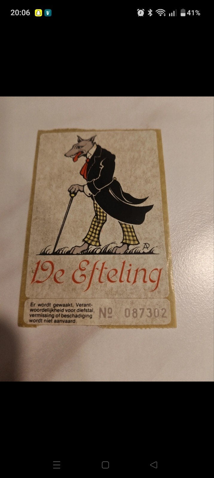 Zeldzame Efteling parkeersticker uit 1977 - Verzamelobject, Verzamelen, Ophalen of Verzenden, Zo goed als nieuw, Overige typen