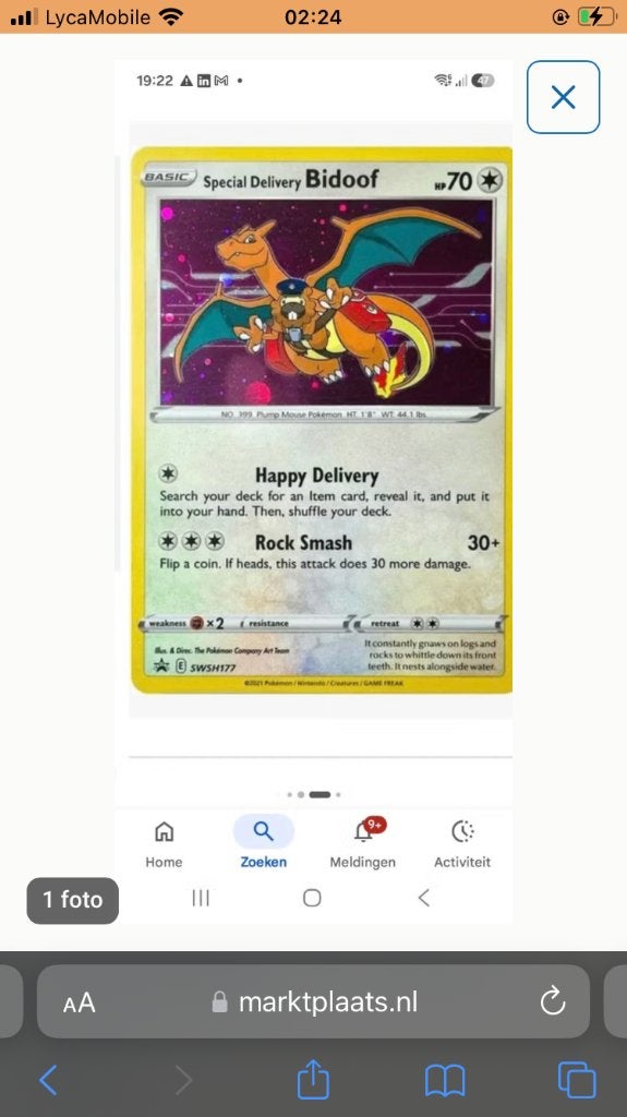 Opzoek naar charizard bidoof psa 10, Ophalen, Speelkaart(en)