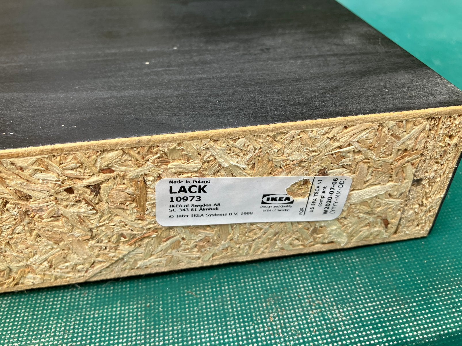 Plank Lack Ikea zwartbruin, Ophalen of Verzenden, Gebruikt