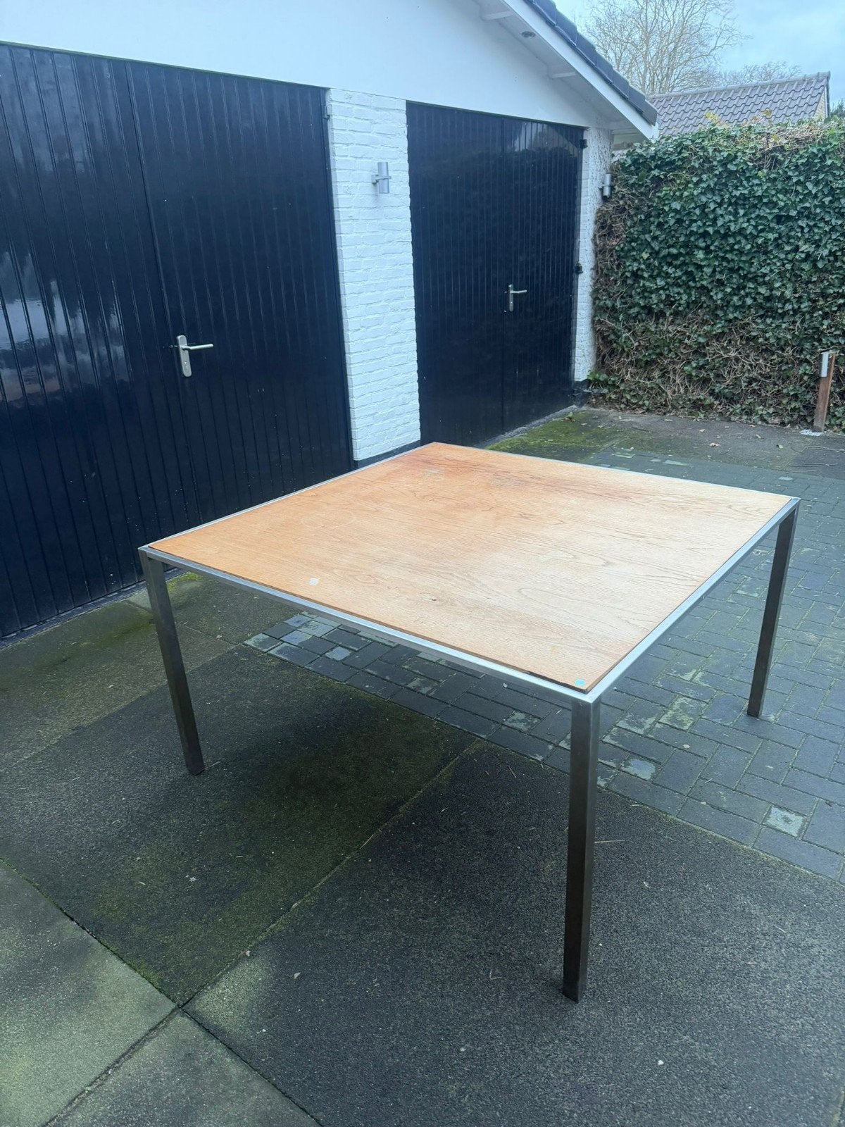 Vierkante tafel van Piet Jan van der Kommer, Ophalen, Gebruikt, Vierkant, 50 tot 100 cm