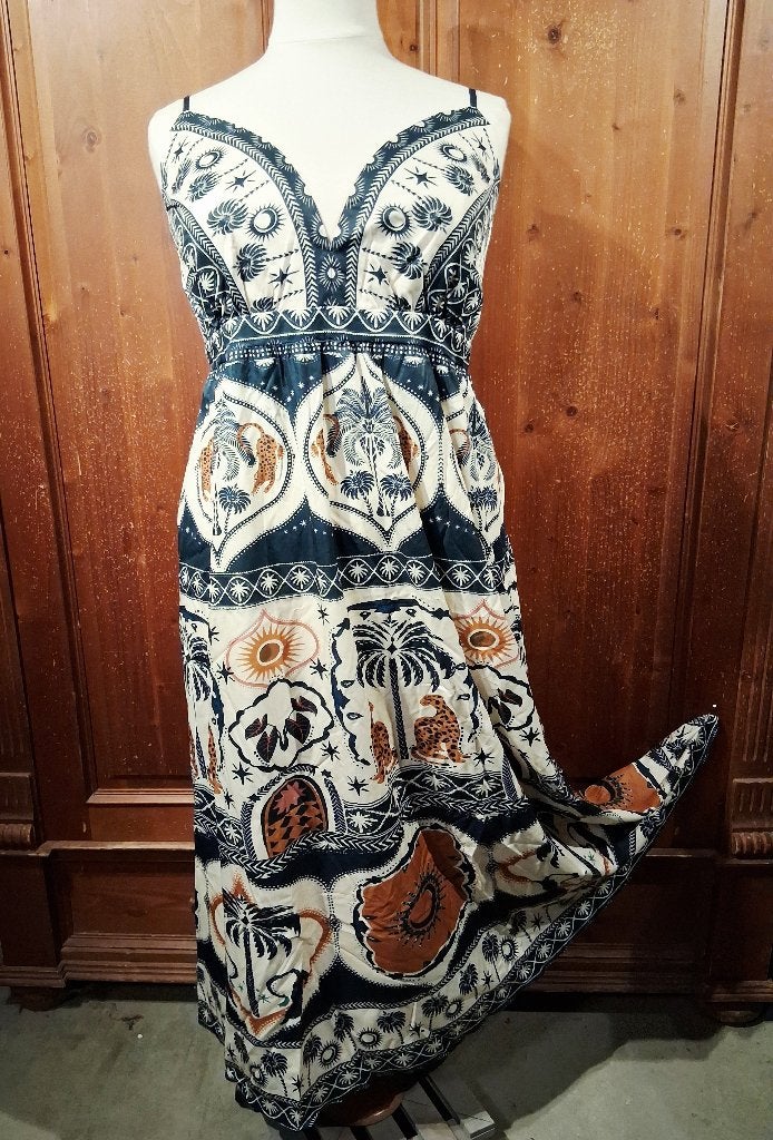 Prachtige Maxi-Jurk met Safari-Print 52-54, Kleding | Dames, Ophalen of Verzenden, Nieuw, Overige kleuren, Jurk