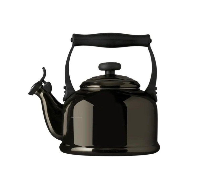 Le Creuset fluitketel - Zo goed als nieuw, Ophalen of Verzenden, Zo goed als nieuw, Zwart, Le Creuset