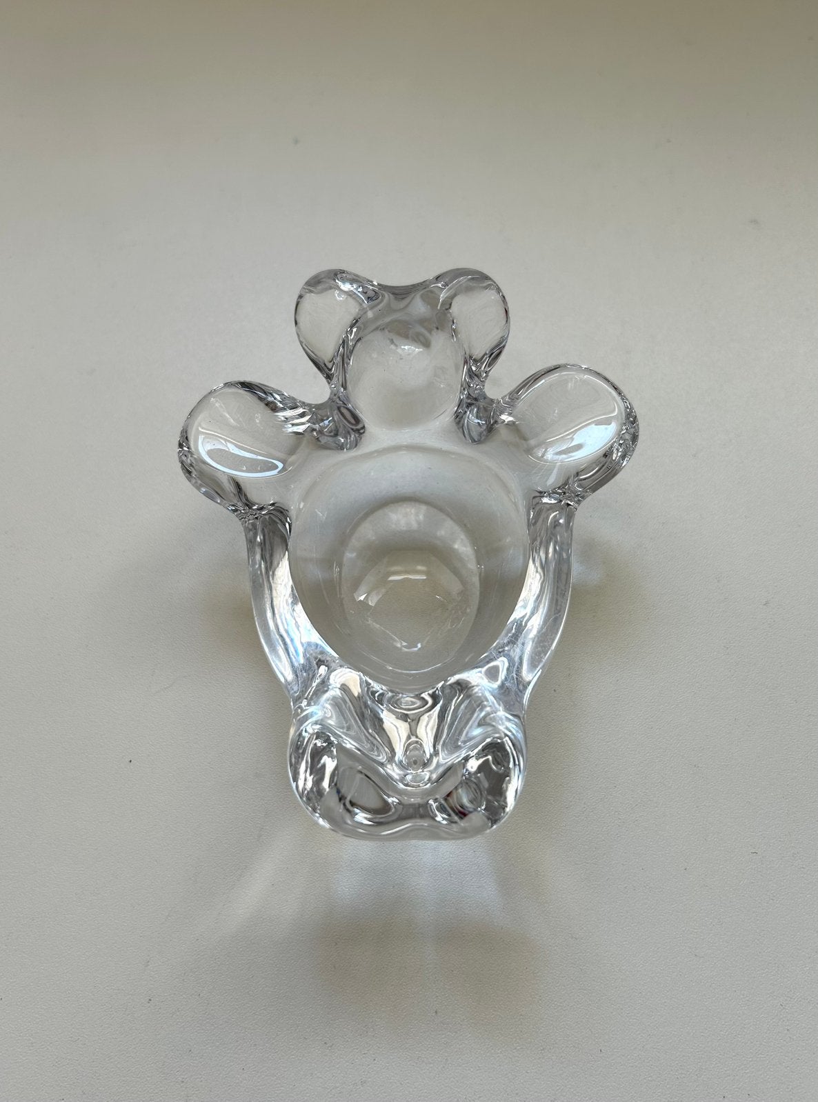 Vintage Frans kristallen beertje, Ophalen of Verzenden, Zo goed als nieuw, Zilver, Overige merken
