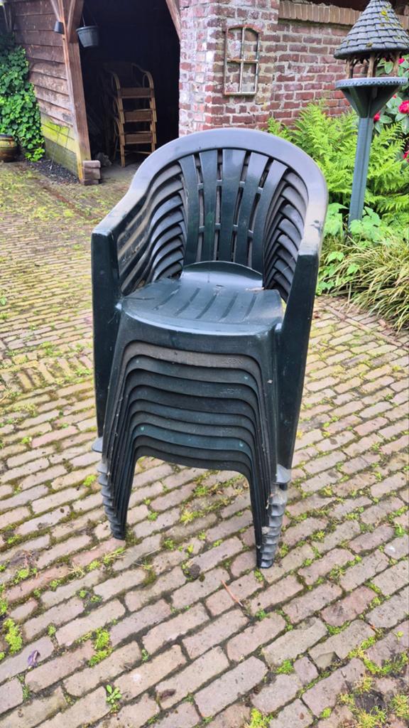 Stapelbare tuinstoelen Jardin 10 stuks, Ophalen, Gebruikt, Kunststof, Stapelbaar