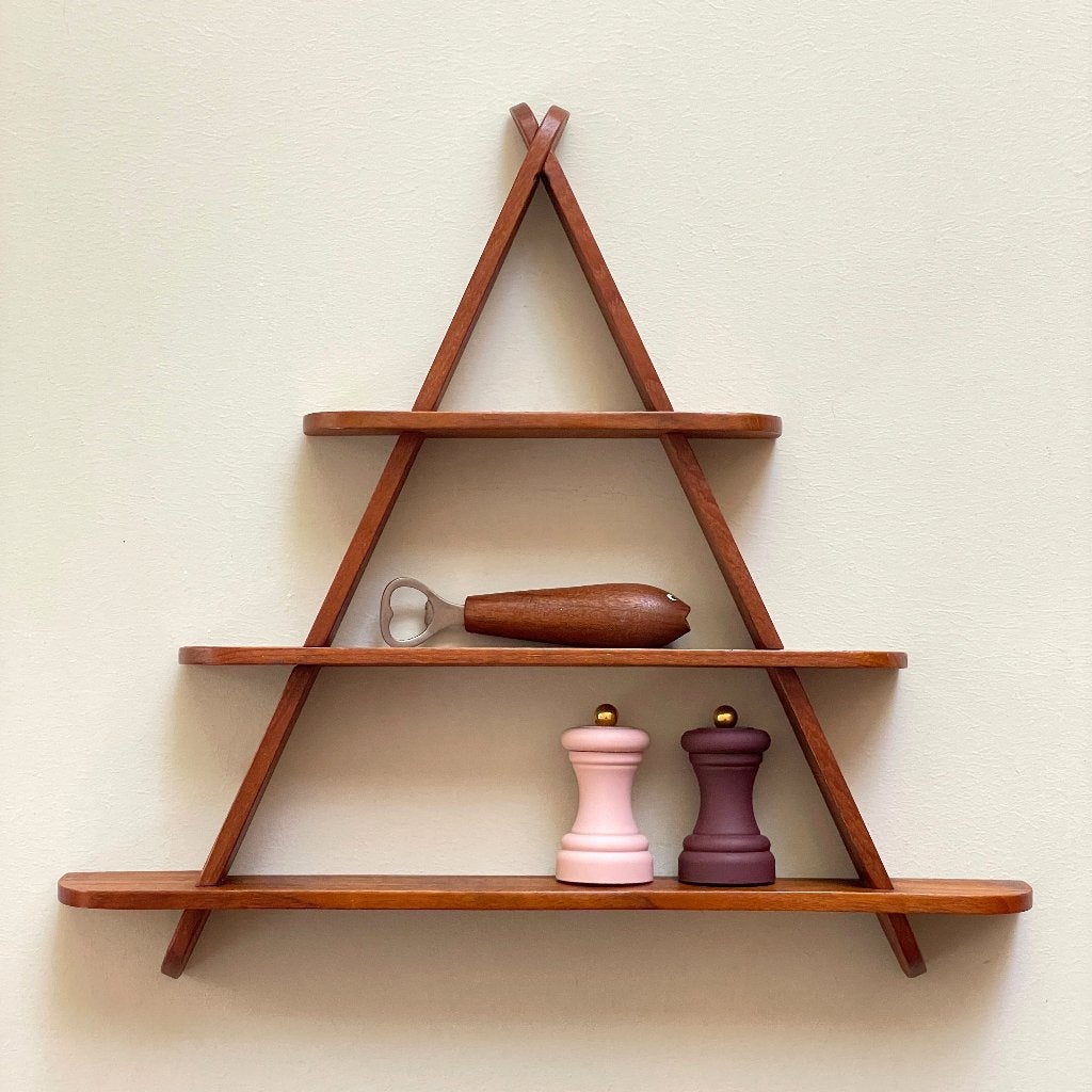 teak houten WANDREK Scandinavisch Mid Century design vintage, Hout, Gebruikt, -, -