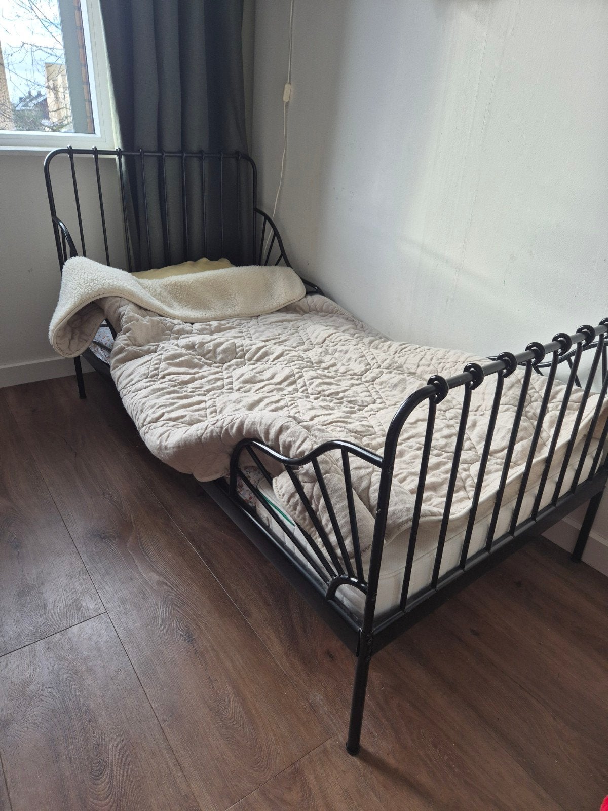 Meegroeibed Minnen, Kinderen en Baby's, Kinderkamer | Bedden, Ophalen, 180 cm of meer, 70 tot 85 cm, Matras