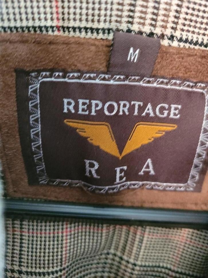 Nieuwe Reportage REA Leren Jas - Vintage Stijl M, Bruin, Maat 48/50 (M), Nieuw, Ophalen of Verzenden