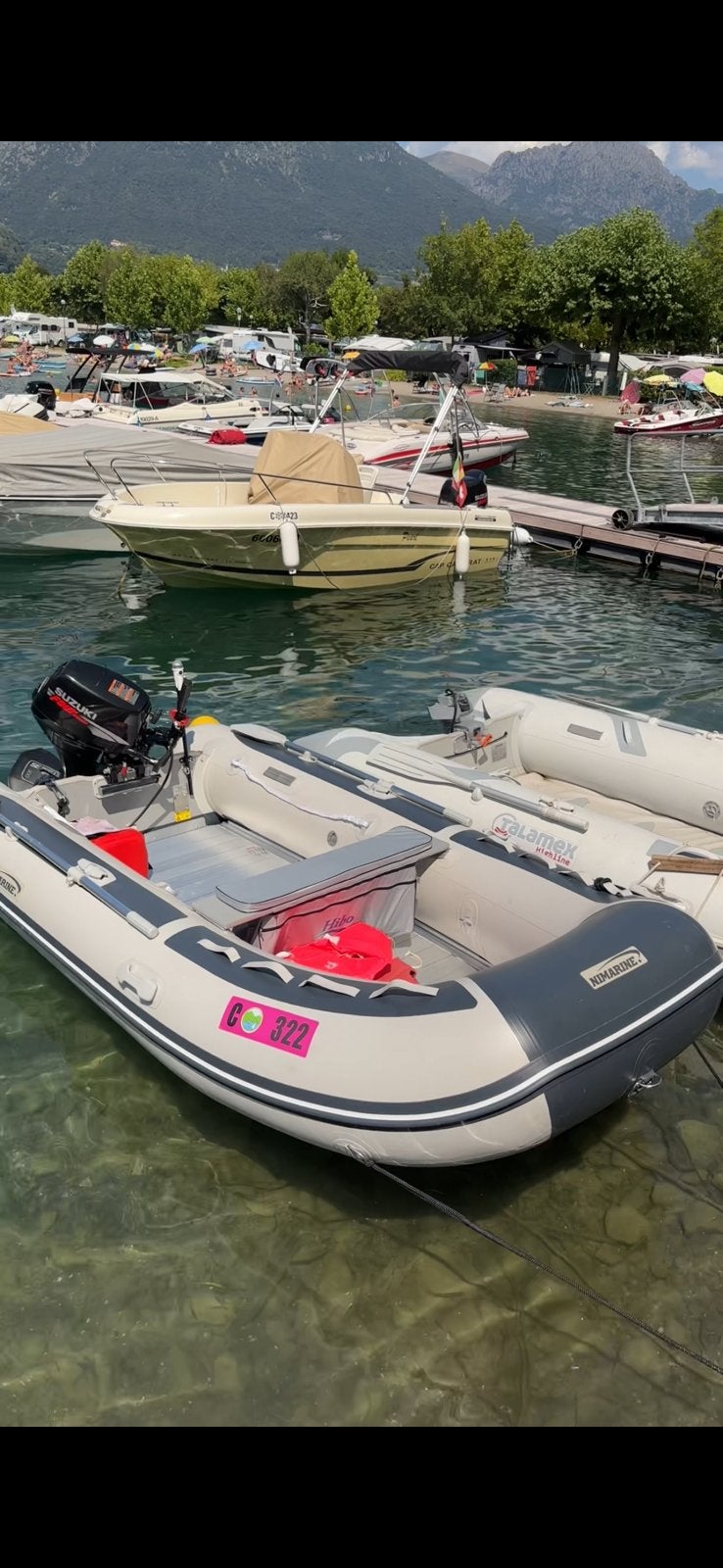 Nimarine 360 rubberboot met 15 pk Suzuki alle toebehoren, Watersport en Boten, Ophalen, Aluminium, Peddels, 4 m