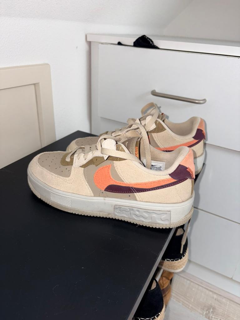 Nike Air Force 1 Fontanka Rattan, Ophalen of Verzenden, Zo goed als nieuw, Wit, Sneakers of Gympen